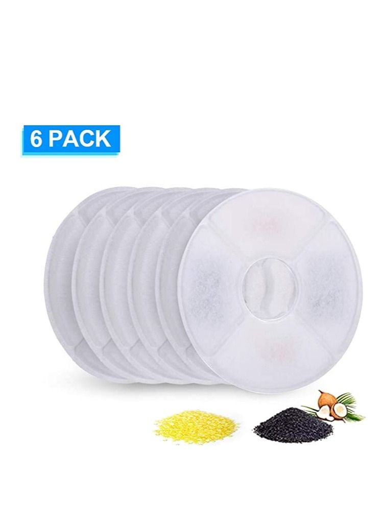 Dubkart Cat Water Fountain Filters Replacement Filters for Flower Fountain Cat Water Fountain Water Dispenser 6PCS - Image 1
