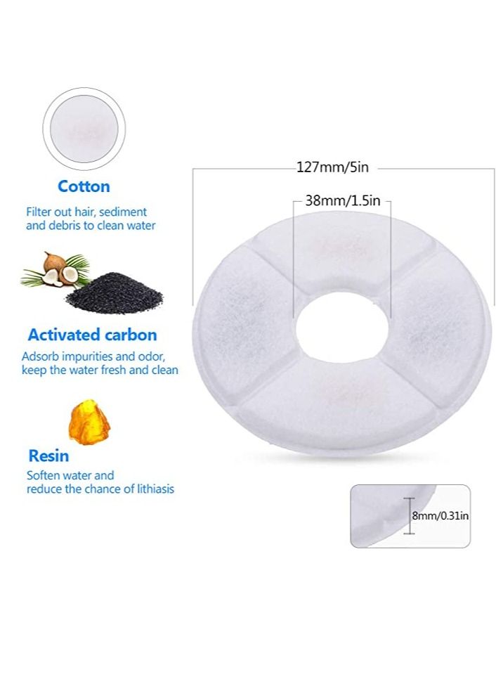 Dubkart Cat Water Fountain Filters Replacement Filters for Flower Fountain Cat Water Fountain Water Dispenser 6PCS - Image 5