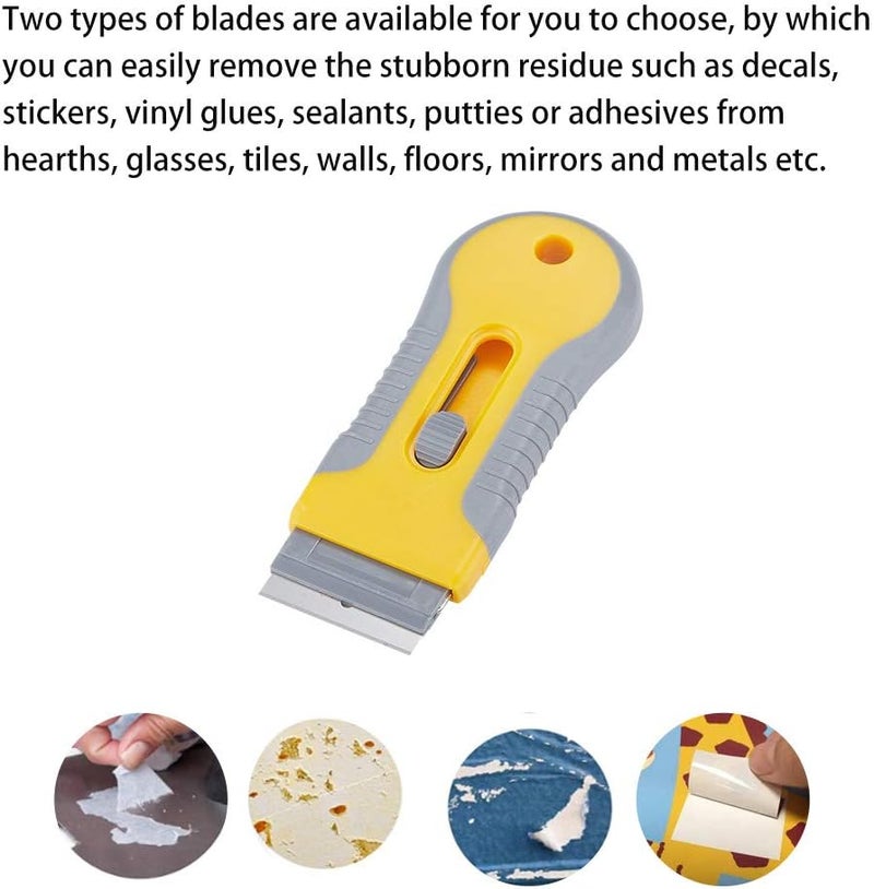 WEGAZ -2 Pack Razor Blade Scraper with 100 Extra carbon steel Blades, Scraper Tool for Cleaning Window, Paint, Cooktop, Oven, Glass Stove Top Scraper - Image 5