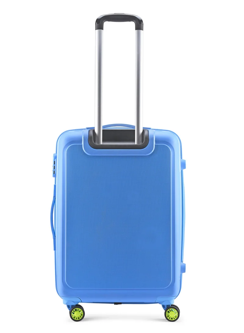 Skybags SPLASH Check-in 24 Inch Polypropylene(PP), 4 Spinner Double Wheel Trolley Bags for Travel, Hard Case Lightweight Bag with TSA Lock, Tough Suitcase for Travel (Medium), Blue