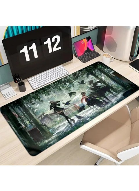 Nier Automata Game Protagonist Collection Mouse Pad, Non-Slip Mousepad, Anime Mouse Pad,HD thermal transfer YoRHa No.2 Type B Large Mouse Pad, Extended Keyboard Mousepad with Non-Slip Base and Stitched Edge(40cm×80cm - 03)