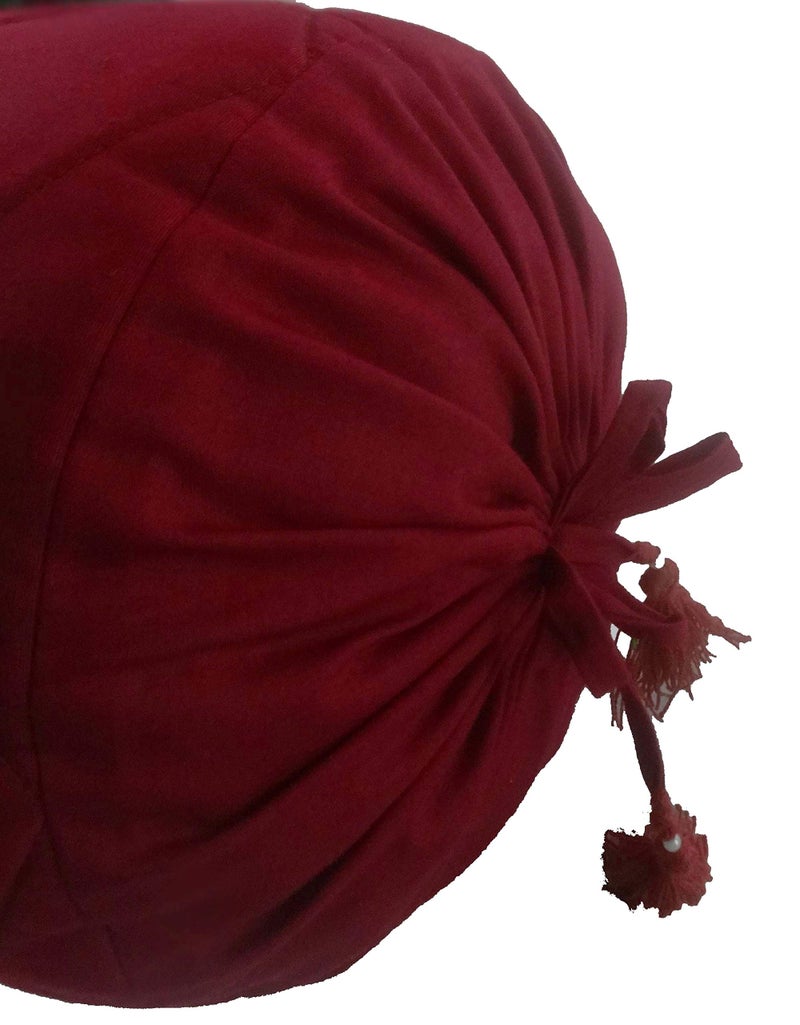 Saffron Cotton 240 TC Bolster Cover (Burgundy, 8"X24 Inches) - Image 5