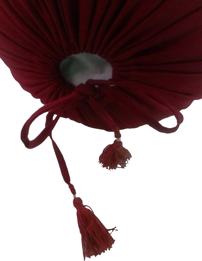 Saffron Cotton 240 TC Bolster Cover (Burgundy, 8"X24 Inches) - Image 3