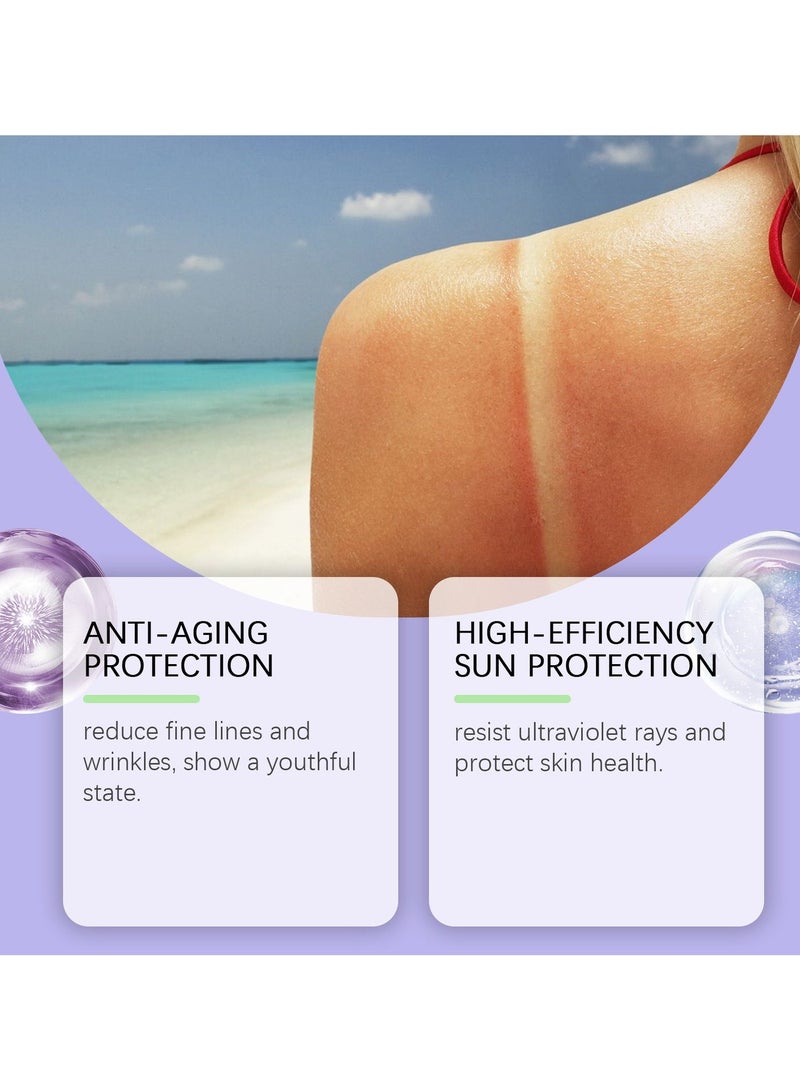 EELHOE Anti-Aging Moisturizing Sunscreen Stick, Gentle and Refreshing Texture for Outdoor UV Protection Skin Care, Moisturizing Protection Stick 18g - Image 3