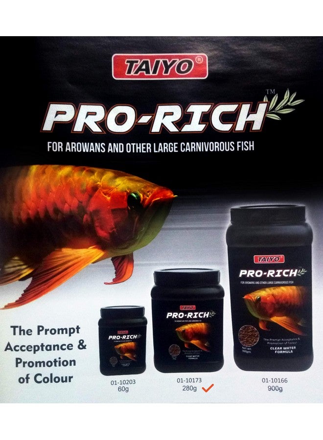 TAIYO تايو برو ريتش لطعام الأسماك الكبيرة آروانا وغيرها من الأسماك المفترسة الجافة لجميع مراحل الحياة، 280 جرام - Image 5