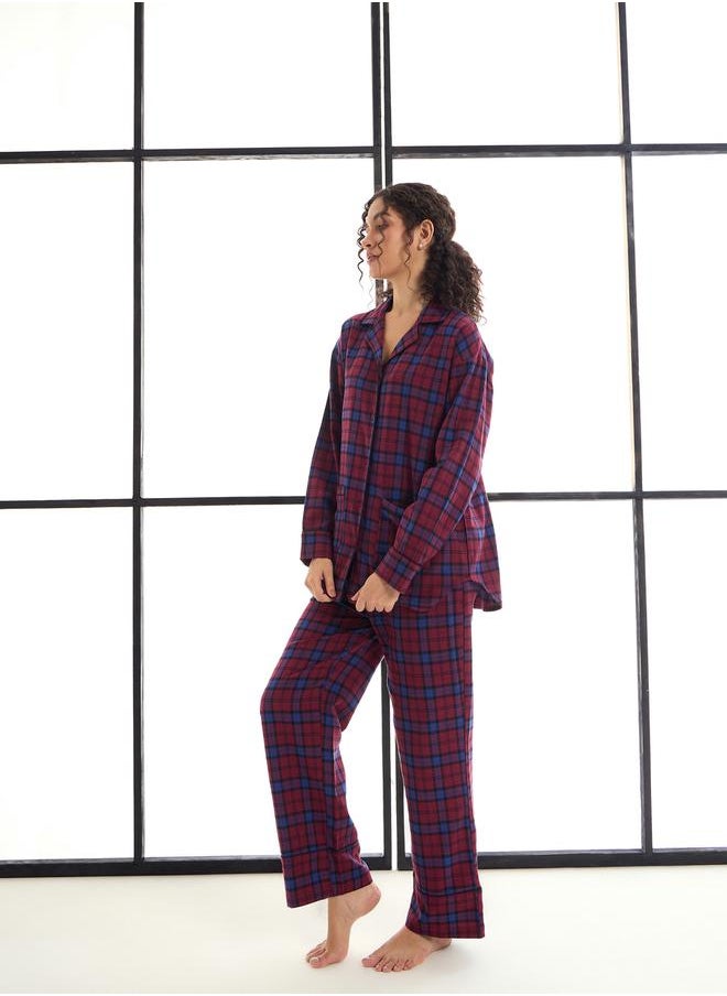 Cotton Checked Lounge Shirt and Pants Set - pzsku/Z4EC9601815CFC60A9BF6Z/45/1741119732/bf659bcb-7536-45b8-ae09-6987f3ad8db1