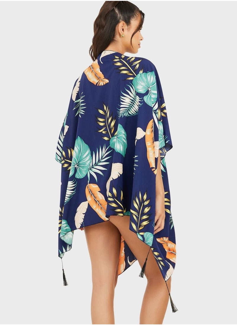 Floral Printed Kimono Jacket - Image 2