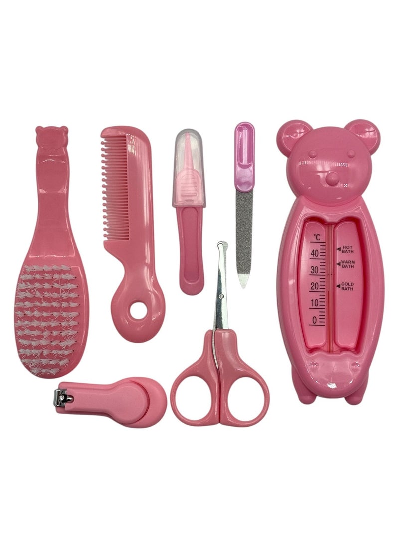 QSHOP Baby Nail Care Kit for Daily Personal Cleaning Baby Manicure Newborn Health Nail Clipper Hair Brush 7pcs  - Image 1