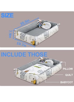 Baby lounger with quilt and pillow, multifunctional crib and cradle mattress, high-quality cotton material, essential baby products - pzsku/Z4EC96A3CB5EB91FB1B3DZ/45/_/1723190388/f68d0a82-b93e-4ceb-b246-1fe08acc3da6