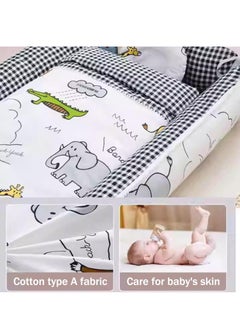 Rightsure Baby lounger with quilt and pillow, multifunctional crib and cradle mattress, high-quality cotton material, essential baby products  - Image 3