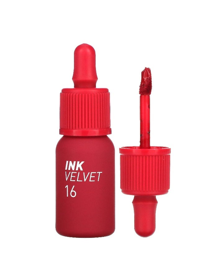 Peripera Peripera, Ink Velvet Lip Tint, 16 Heart Fuchsia Pink, 0.14 oz (4 g)  - Image 1