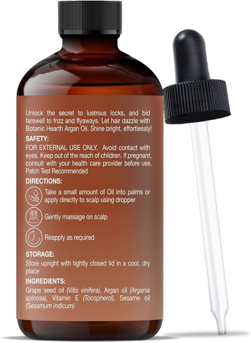 بوتانيك هيرث زيت الأرجان المغربي للشعر والبشرة من بوتانيك هيرث، زيت أرجان للشعر المجعد والمتطاير، يعزز النمو ويصلح الشعر الجاف والتالف، غير معدل وراثيا، 118 مل - Image 2
