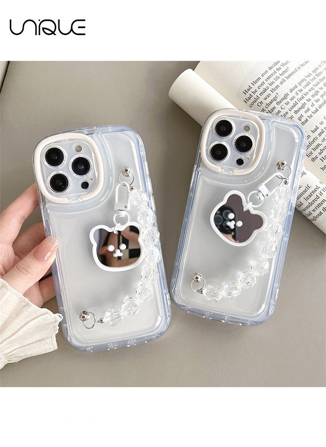 Unique - Compatible with iPhone 14 Pro Max Cases, Camera Protector Clear Phone Case for iPhone 14 Pro Max, Girl Women's Phone Case with Cute Strap Bracelet Chain - Image 1