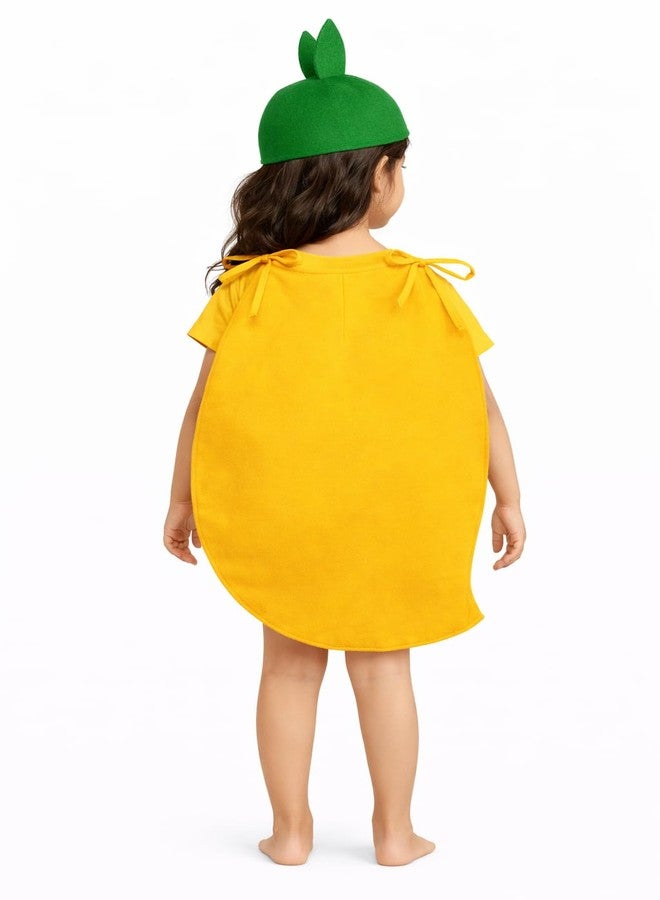Nic Fruit And Vegetable Fancy Dress Costume For Kids | Fruit Shape Cutout For Childs | Healthy Fruits Dress (Jumpsuit Not Include) (Mango, 3-4 Years) - Image 2