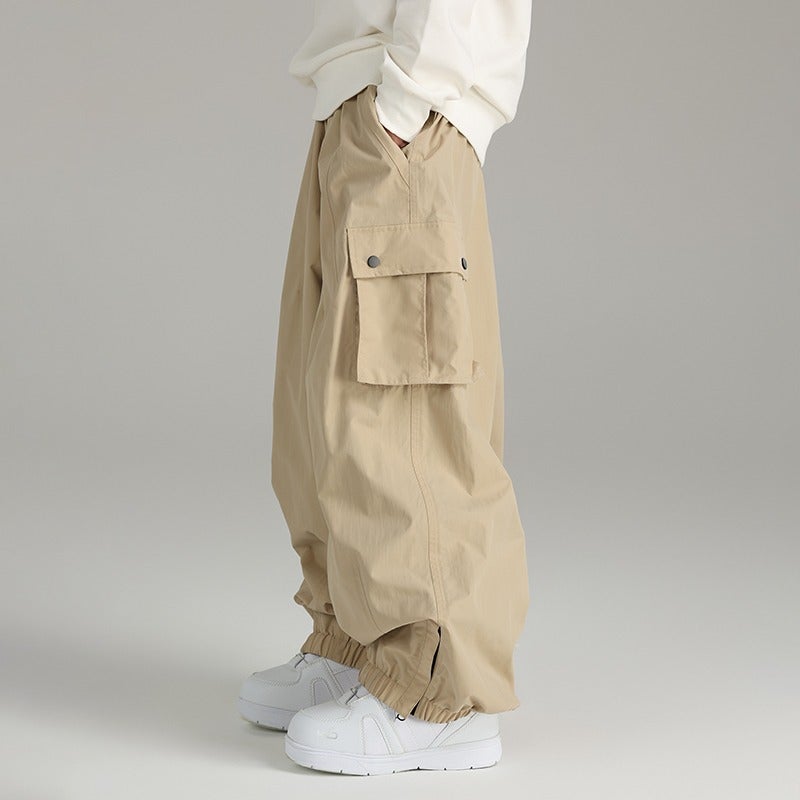 Unisex Windproof Waterproof Ski Pants Khaki  - Image 1