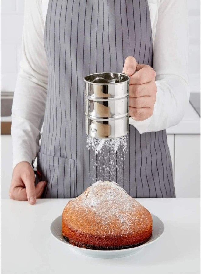 ABTER Stainless Steel Flour Sifter with Hand Crank Handle and Fine Mesh for Baking Use - Image 5