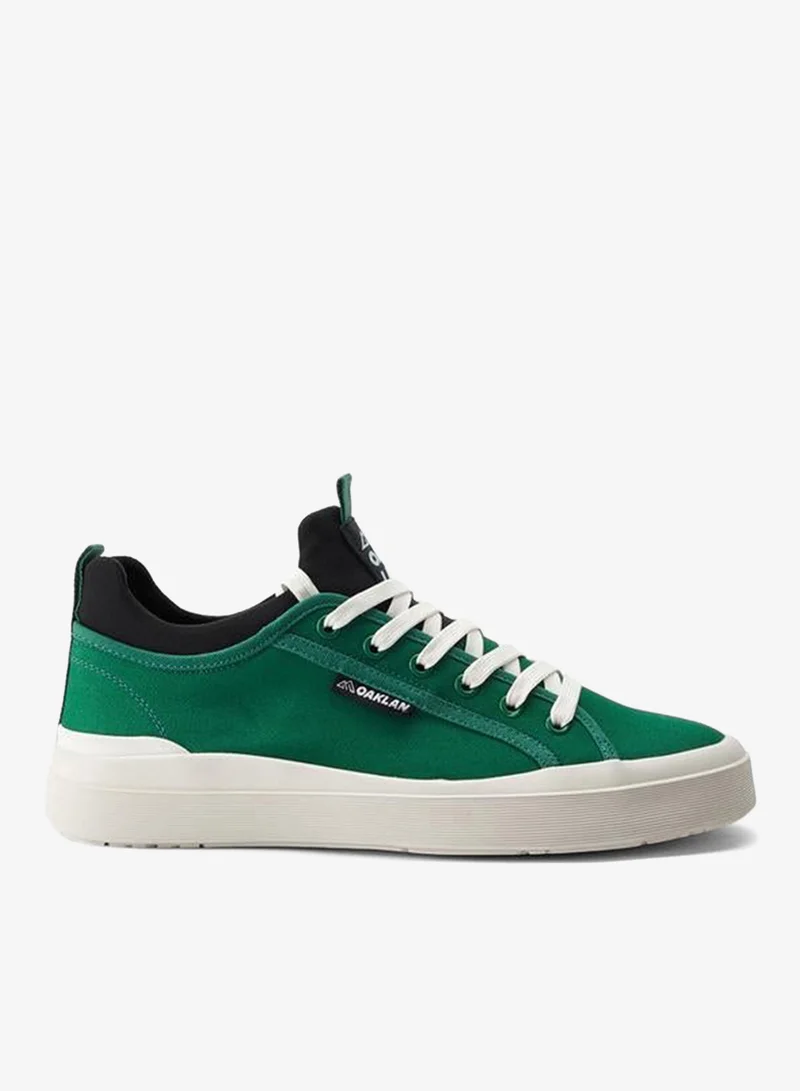 Oaklan By Shoexpress GREEN Men Lace-Up Canvas Sneakers for Men | Best Price UAE