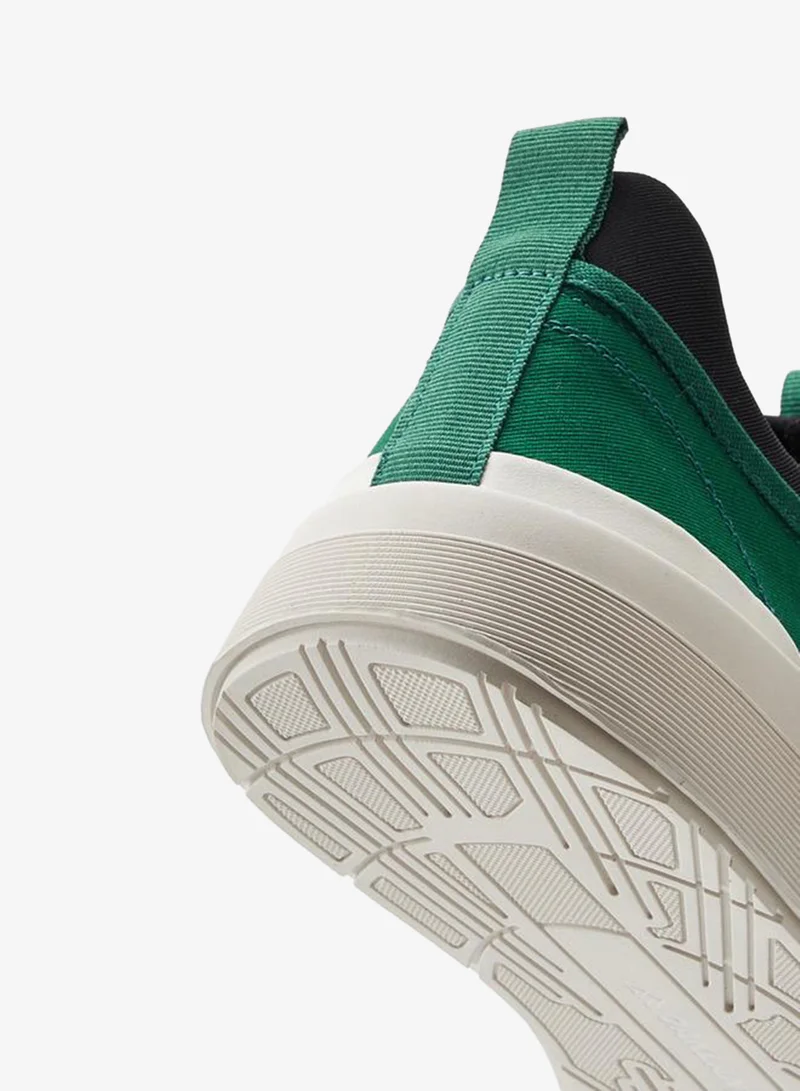 Oaklan By Shoexpress GREEN Men Lace-Up Canvas Sneakers for Men | Best Price UAE