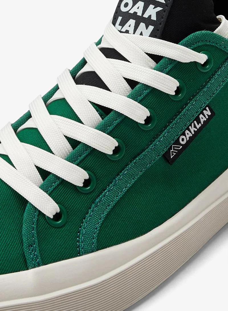 Oaklan By Shoexpress GREEN Men Lace-Up Canvas Sneakers for Men | Best Price UAE