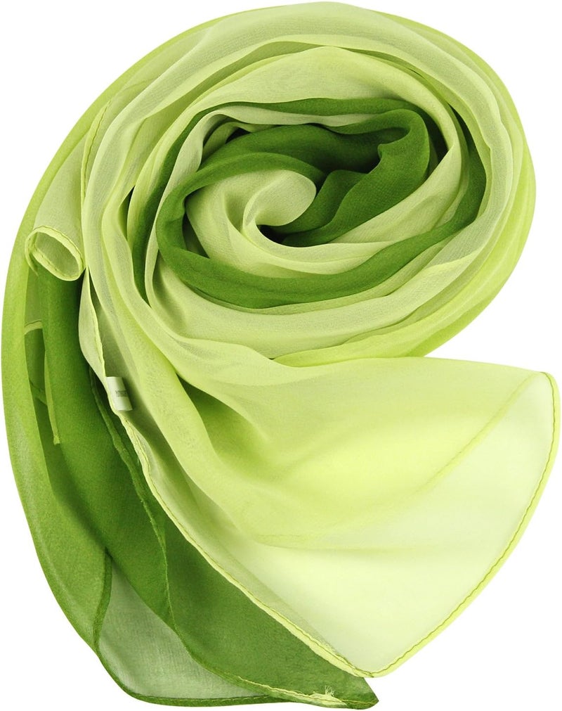 PANTONIGHT Long Chiffon Sheer Scarf Gradient Shaded Colors Lightweight Scarf For Womens - Image 3