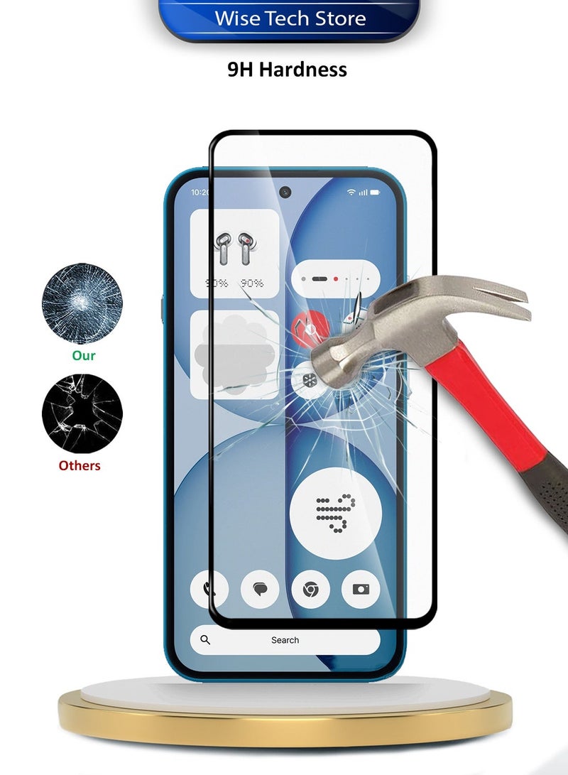 Wtech Nothing Phone (4a) 5G 2026 Magnetic Hybrid Working Camera Protection Stand 360° Rotatable Magsafe Ring Case Cover (MCMPMN) - Orange & Nothing Phone (4a) 5G 2026 Premium E2E Series Full Glue Full Cover Tempered Glass Screen Protector (MSGECN) - Clear/Black Bundle - Image 3
