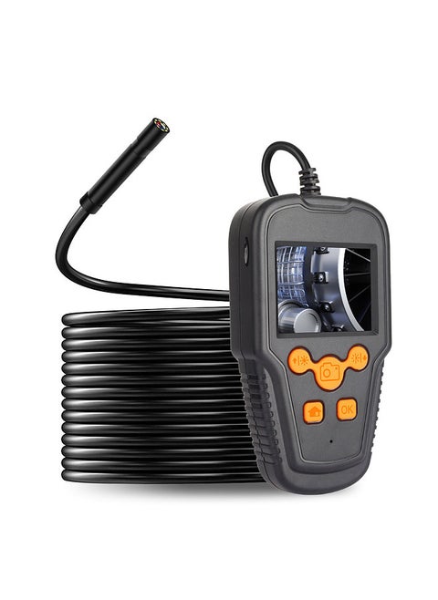 Endoscope Camera 2.4 Inches LCD Screen 1080P High Definition 8mm Lens IP68 Handheld Endoscope Industrial Home Digital Endoscopes with 8 LEDs Light
