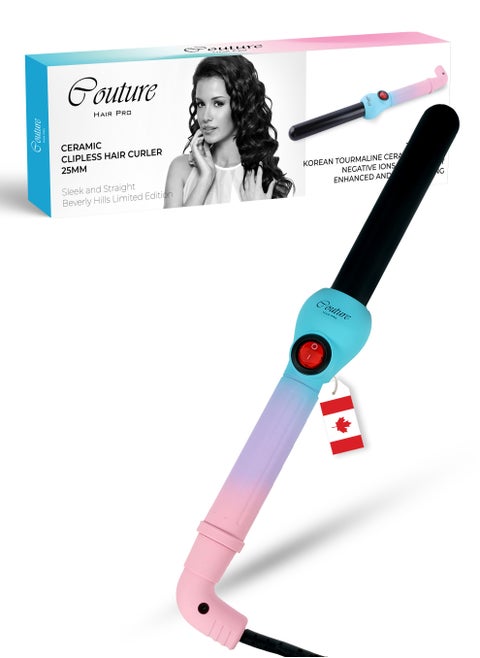 Ceramic Hair Curler 25 Mm- Ombre -Fast Heatup, Premium Salon Quality - Long Lasting And Well Defined Curls