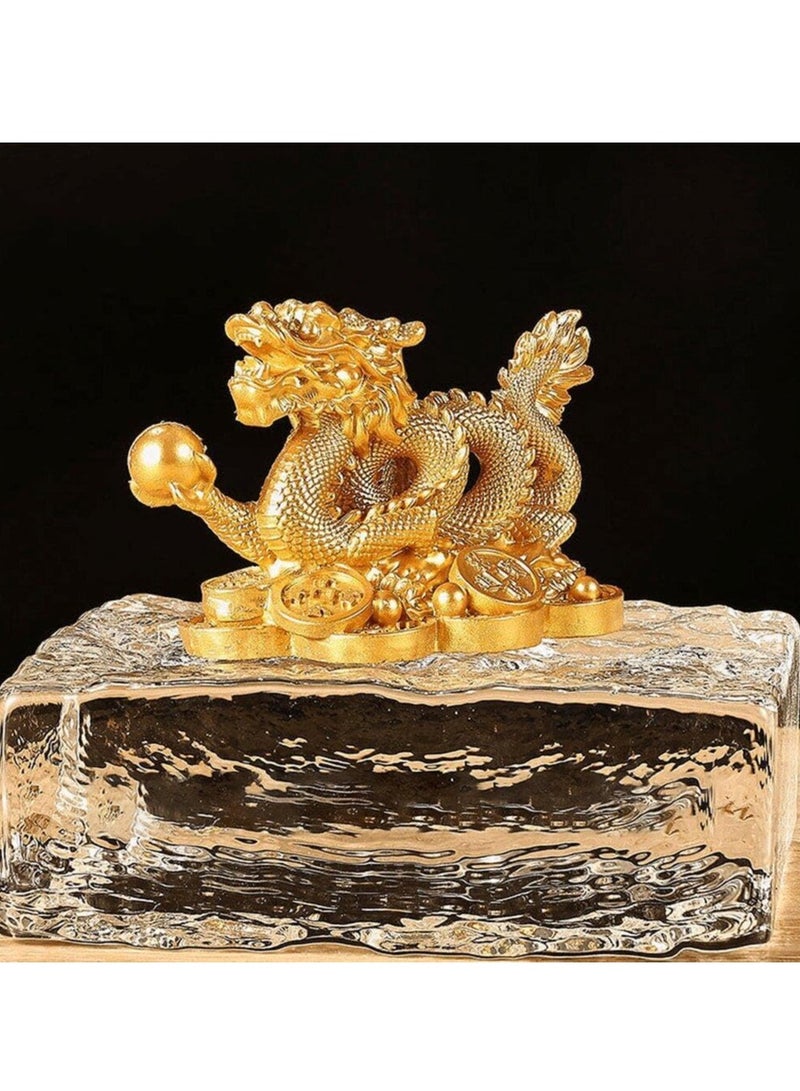 KASTWAVE Dragon Statue Ornaments, for Wealth and Fortune Symbol Prosperity, Artistic Decorative Statues, Home Office Decor, for Office, Living Room, Bookshelf, Table - Image 4