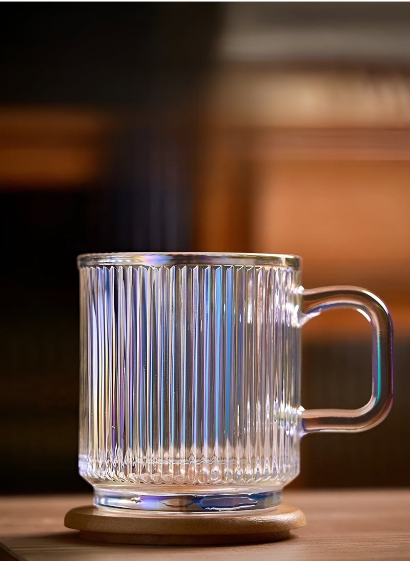 Mida - 340ml Glass Coffee Cup with Handle, Tea Cup - Image 1