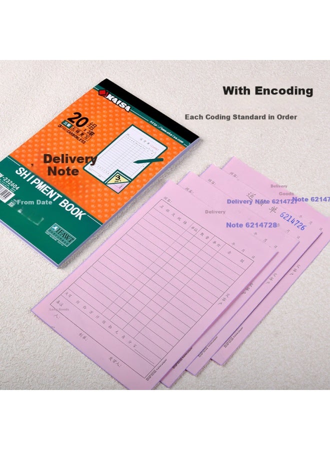 Kaisa (Kaisa) Delivery Note Triplicate 20 Sets Carbonless Copy Documents 32K (188*125Mm) Pack Of 10 W-232604 - Image 1