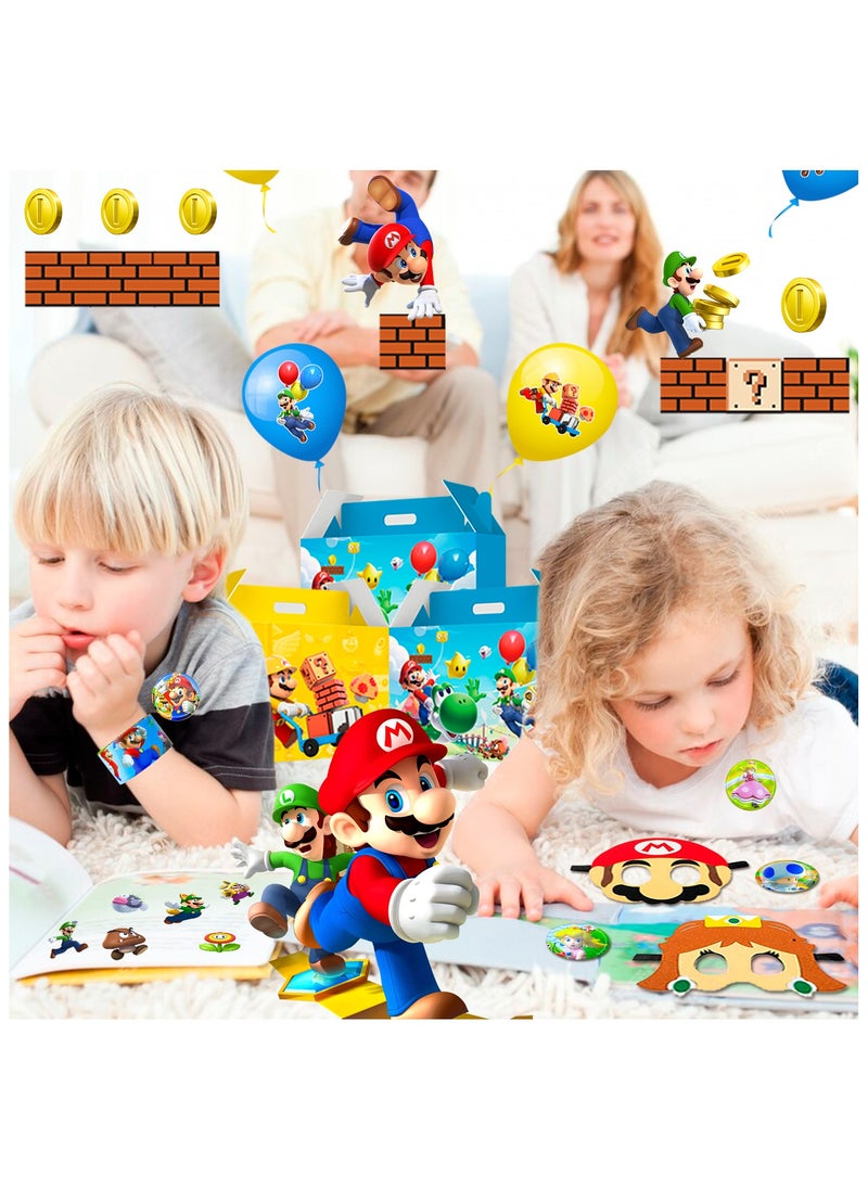 FRUITFUL PARTY Super Mario Party Favors for 10 Guests, Mario Bros Party Favors packs Super Mario Balloons Sticker etc Mario Themed Party Favors  - Image 5