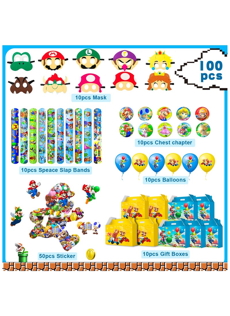 FRUITFUL PARTY Super Mario Party Favors for 10 Guests, Mario Bros Party Favors packs Super Mario Balloons Sticker etc Mario Themed Party Favors  - Image 2