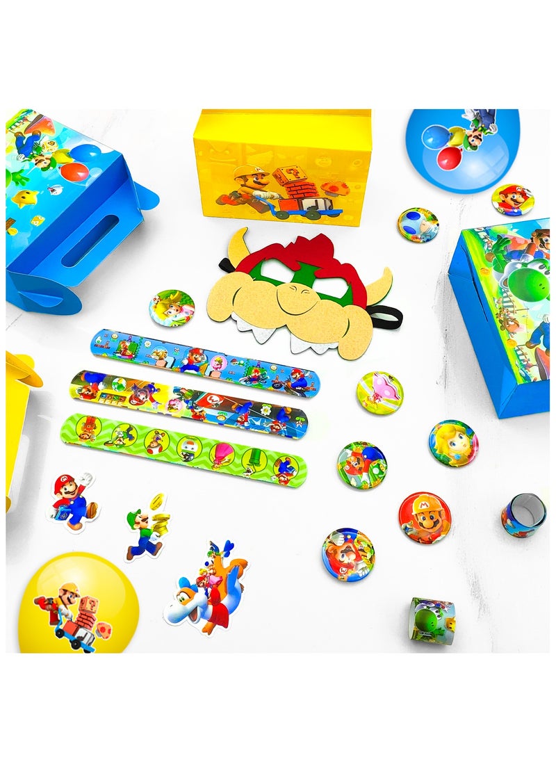 FRUITFUL PARTY Super Mario Party Favors for 10 Guests, Mario Bros Party Favors packs Super Mario Balloons Sticker etc Mario Themed Party Favors  - Image 4