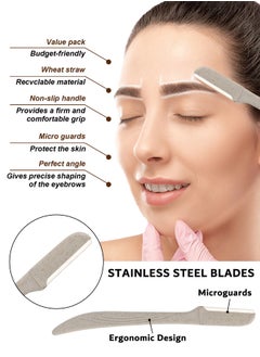 Kidoh 6 Pcs Face Razor for Women,Wheat Straw Facial Shaving for Women, Eyebrow Razor, Shaver, and Facial Hair Removal for Women  - Image 4