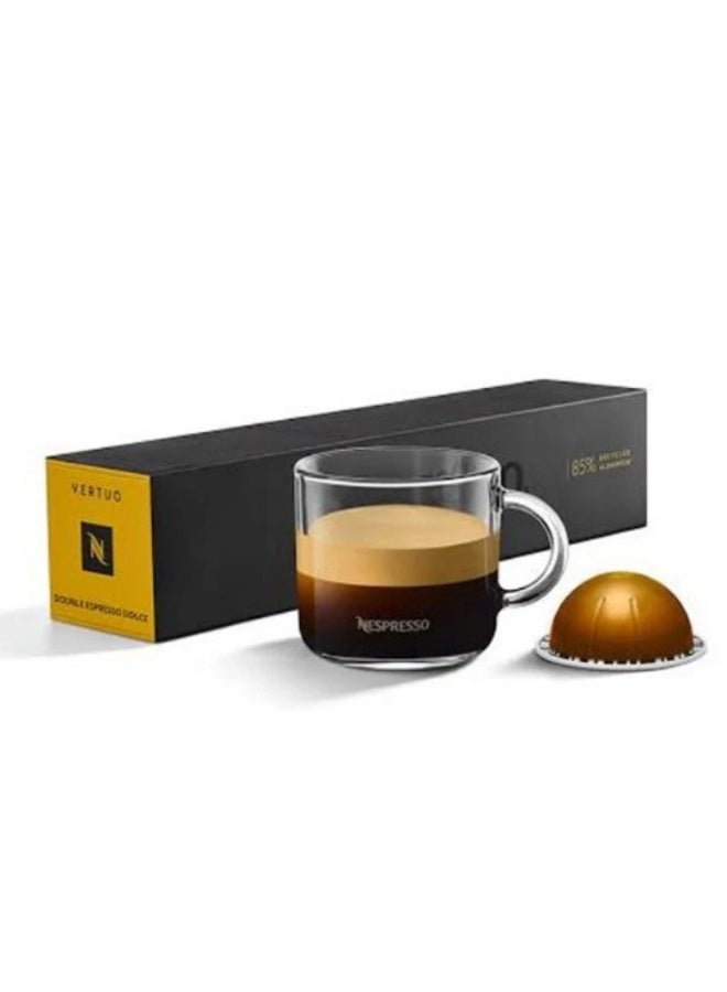 NESPRESSO VERTUO COMPATIBLE - DOUBLE ESPRESSO DOLCE - 10 CAPSULES