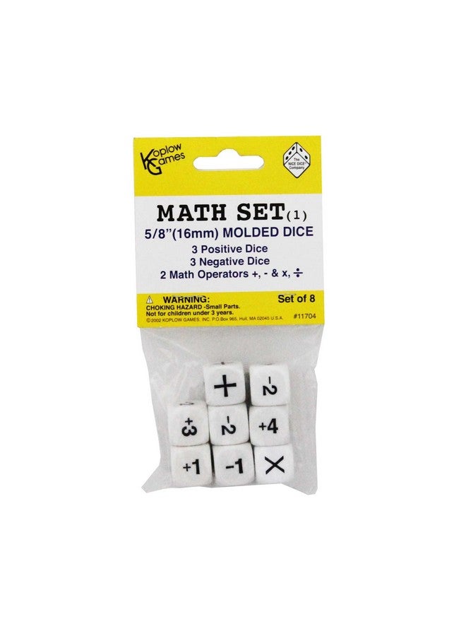 Koplow Games Positive/Negative Dice Set Classroom Accessories, Standard (15mm - 17mm)