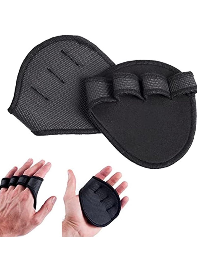 OIMG Grip Pads Lifting Grips With 4 Finger Loop Lifting Anti Slip Pads Alternative To Gym Workout Gloves Lifting Pads Weightlifting Powerlifting Yoga Play Ball Fitness Training  - Image 1