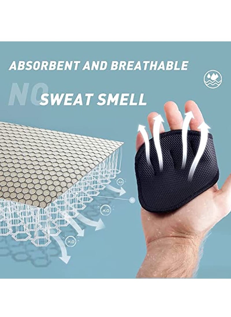 OIMG Grip Pads Lifting Grips With 4 Finger Loop Lifting Anti Slip Pads Alternative To Gym Workout Gloves Lifting Pads Weightlifting Powerlifting Yoga Play Ball Fitness Training  - Image 3