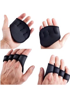 OIMG Grip Pads Lifting Grips With 4 Finger Loop Lifting Anti Slip Pads Alternative To Gym Workout Gloves Lifting Pads Weightlifting Powerlifting Yoga Play Ball Fitness Training  - Image 5