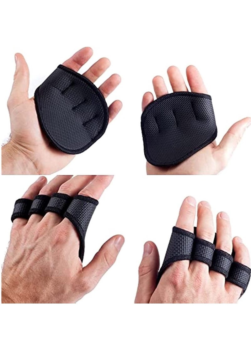 OIMG Grip Pads Lifting Grips With 4 Finger Loop Lifting Anti Slip Pads Alternative To Gym Workout Gloves Lifting Pads Weightlifting Powerlifting Yoga Play Ball Fitness Training  - Image 5