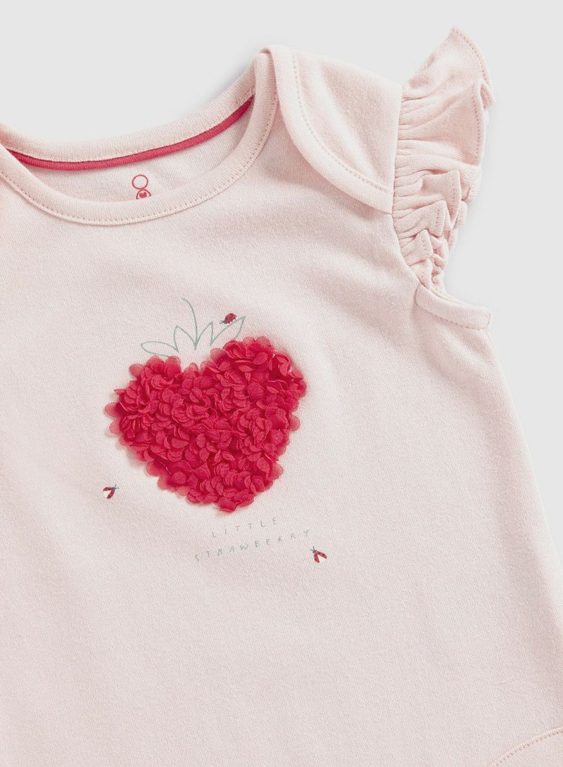 mothercare Strawberry 3-Piece Baby Outfit Set - Image 3