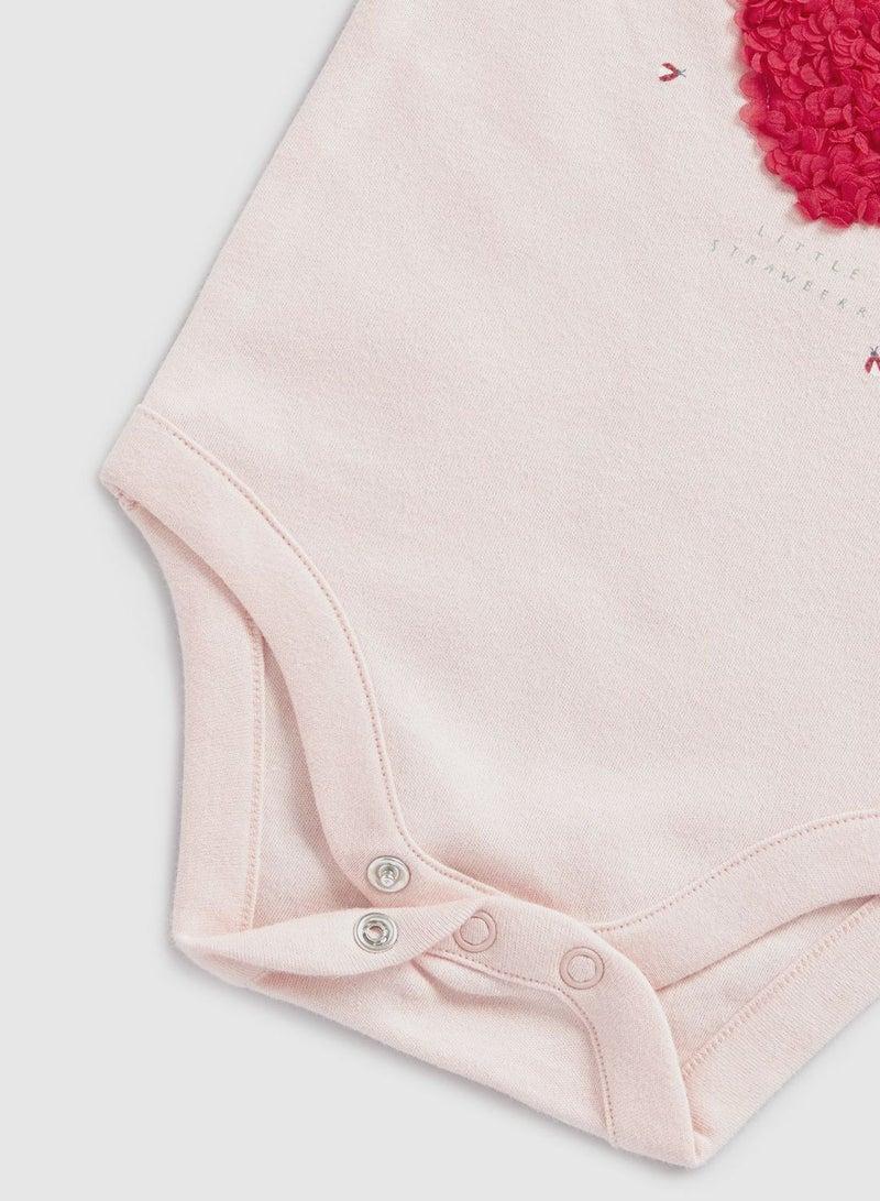 mothercare Strawberry 3-Piece Baby Outfit Set - Image 4