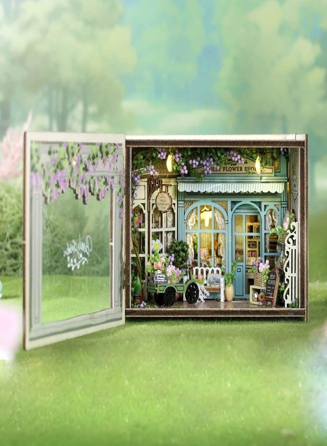 CUTEROOM DIY Miniature House Kit, CUTEROOM Mini House Kit for Adult to Build, Wooden Dollhouse Making Kit with Furniture, Christmas Birthday Gifts- Molly Garden - Image 3