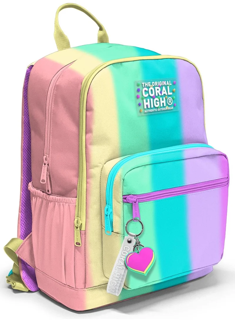 CORAL HIGH Colorful Striped Patterned School Backpack 23630