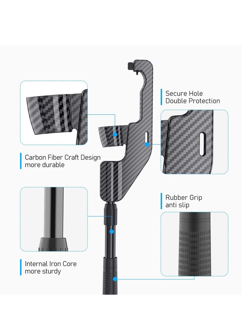 Captaintech VR Golf Club Extension for Oculus Quest 2 VR Golf Club Adapter Grip Accessory with 2 Controller Caps Bonus Carbon Fiber Golf Club Attached to Enhance Immersive VR Gaming Experience - Image 3