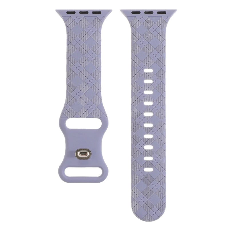 Bluejw Laser Grid Silicone Watch Band for Apple Watch Ultra 2/9/8/7/6/5/4/SE/3 - Soft Rubber Strap - Replace Your Watch Band - Image 1