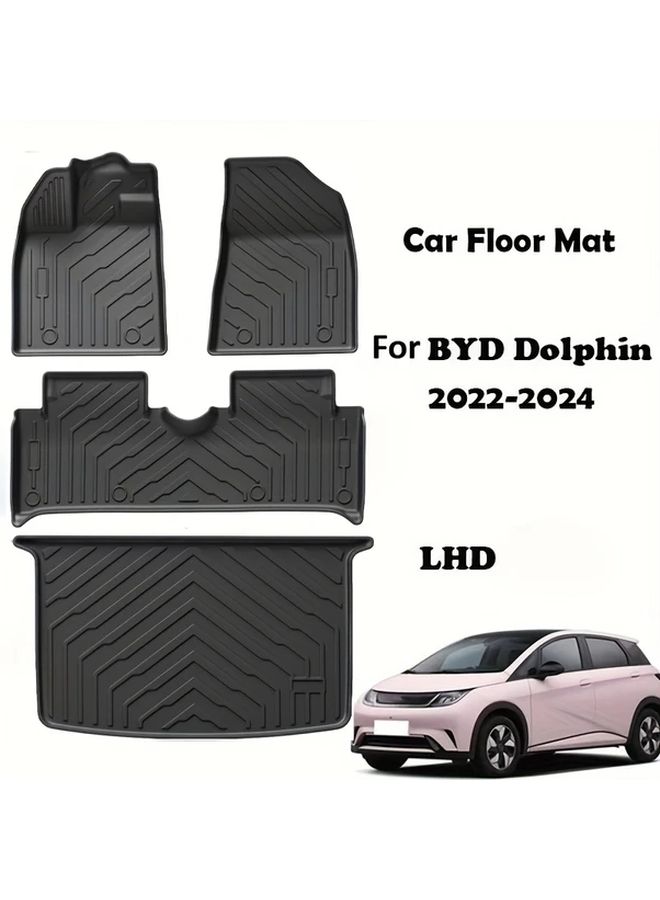 Waterproof Car Floor Mats For BYD Dolphin 2022 2025 Trunk Mat LHD - Image 1