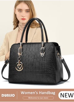 DUNISO Women's Fashion Handbag Faux Leather Crossbody Bag For Women Large Capacity Bow Trim Tote Bags Top Handle Satchel Fashionable Travel Shoulder Bag For Ladies  - Image 1