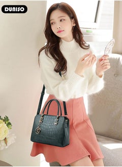 DUNISO Women's Fashion Handbag Faux Leather Crossbody Bag For Women Large Capacity Bow Trim Tote Bags Top Handle Satchel Fashionable Travel Shoulder Bag For Ladies  - Image 5