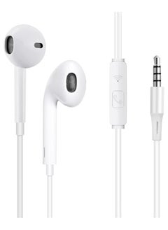 Earbuds Earphones with Microphone, Earbuds Earphones Wired Stereo in-Ear Headphones Bass Earbuds, Compatible with iPhone and Android Smartphones